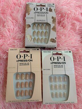 3 Pack OPI Xpress/on Instant Gel Like Salon Manicure Press On Nails